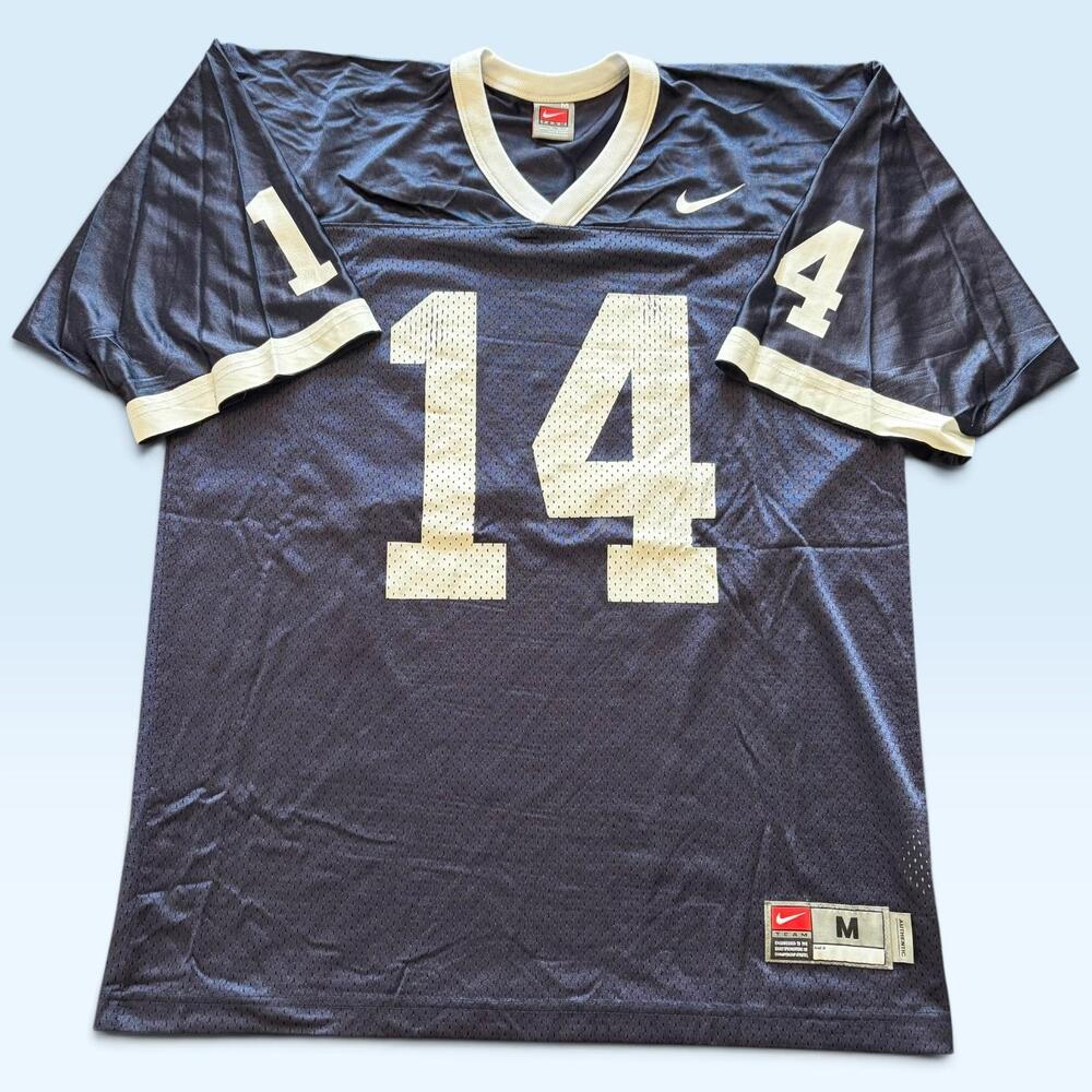 Vintage Penn State Nike Jersey Mens Medium Blue Football 14 Authentic Team
